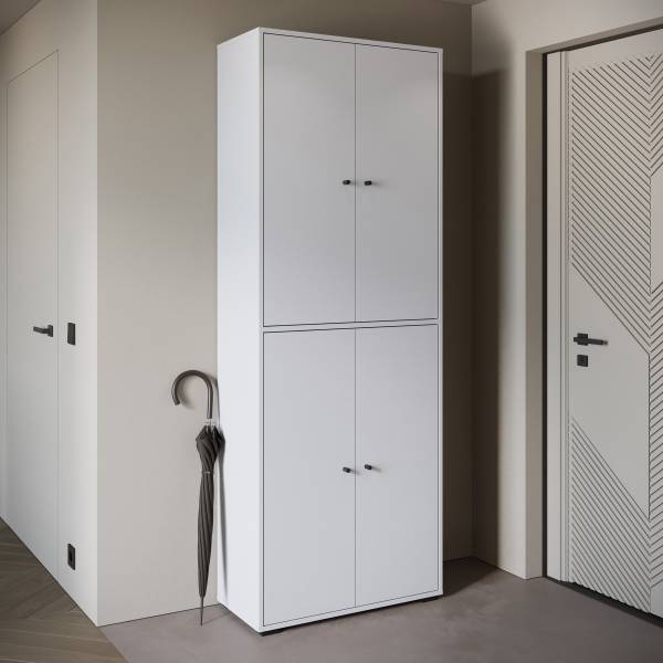 Armoire à chaussures Bredlow Blanc brillant - Largeur : 70 cm