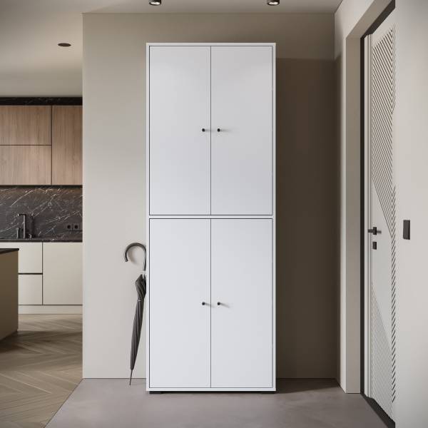 Armoire à chaussures Bredlow Blanc brillant - Largeur : 70 cm