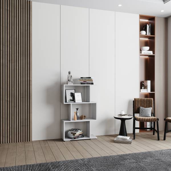 Scaffale Palusa Bianco - Altezza: 97 cm