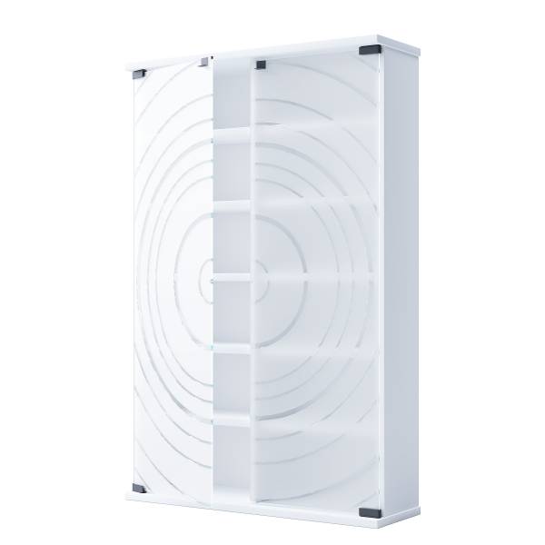 Vitrinenschrank Tilano Weiß - Breite: 60 cm