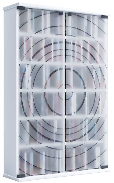 Vitrinenschrank Tilano Weiß - Breite: 60 cm