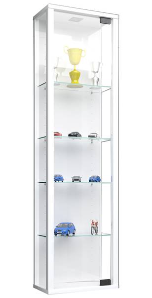 Hängevitrine Stano Mini Weiß - Ohne Beleuchtung