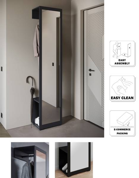 Garderobe Bredlow zwart
