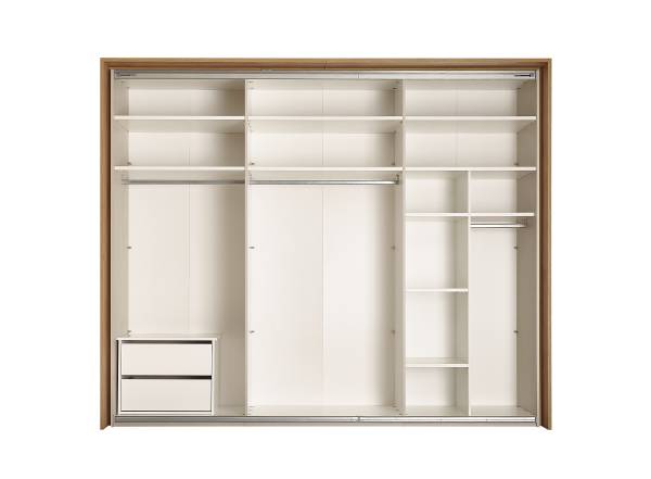 Schwebetürenschrank Hooday Kaschmir / Eiche Mauvella Dekor