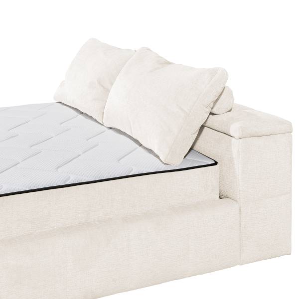 Polsterbett Moutun Chenille Triss: Warmweiß