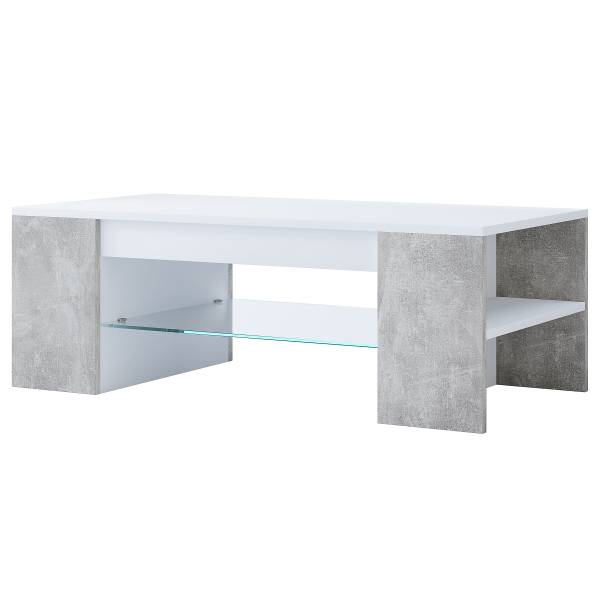 Salontafel Tunas wit/betonnen look
