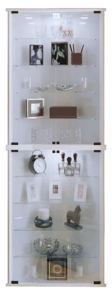 Eckvitrine Vecko Weiß