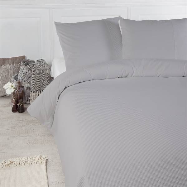 Jersey-beddengoed Douz grijs - katoen - percale