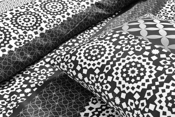 Satin-Bettwäsche Stereo 200 x 200 cm - 2 Kissen 50 x 75 cm