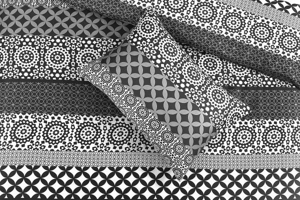 Satin-Bettwäsche Stereo 200 x 200 cm - 2 Kissen 50 x 75 cm