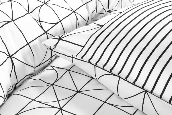 Satin-Bettwäsche Kennedy 140 x 200 cm & Kissen 50 x 75 cm