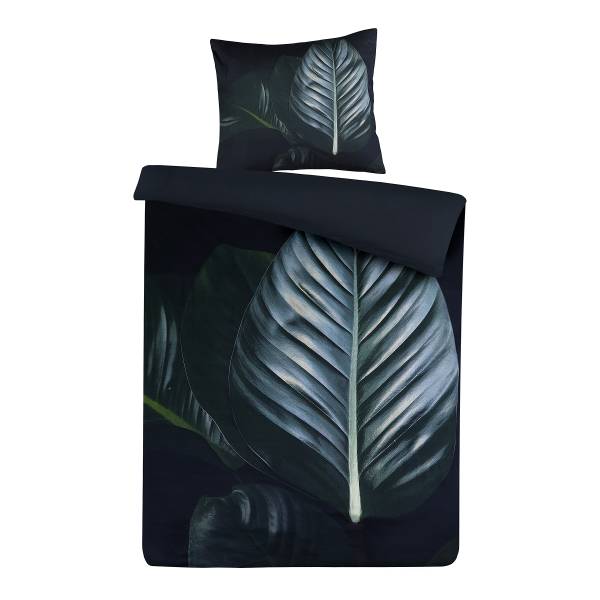 Linge de lit satin Tropical 225 x 225 cm + 2 coussins 50 x 75 cm