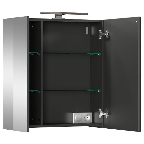 Spiegelschrank Universal 2-türig Vollverspiegelt / Graphit