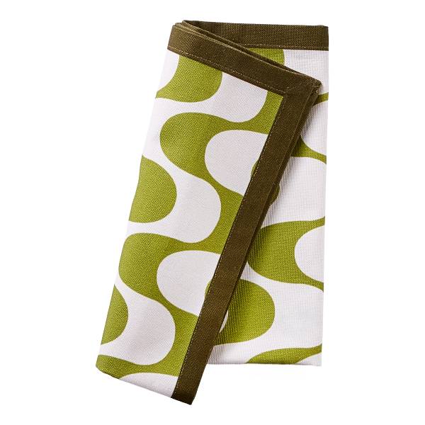 Serviette WAVY Baumwolle - Beige/Grün