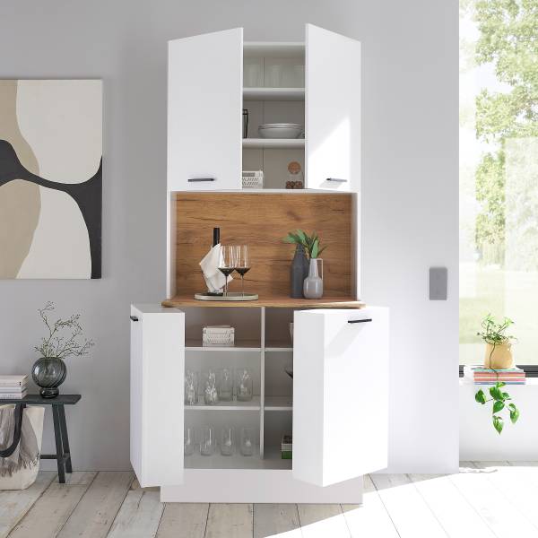 Buffet Luode Bianco / Effetto rovere