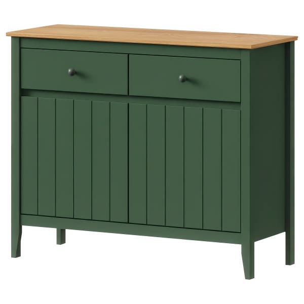 Massives Sideboard SOLENNE Grün - Breite: 160 cm