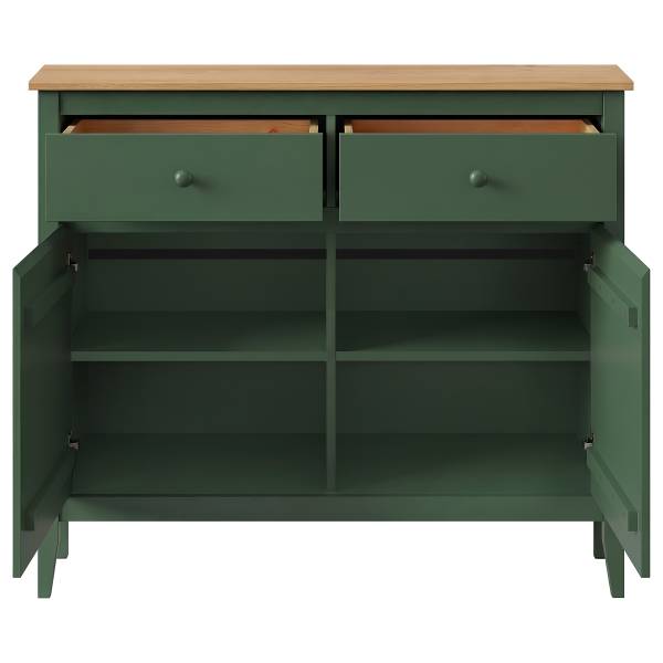 Massives Sideboard SOLENNE Grün - Breite: 160 cm