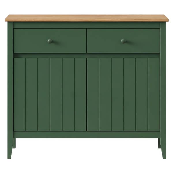 Massives Sideboard SOLENNE Grün - Breite: 160 cm