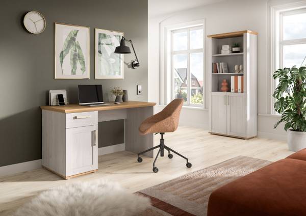 Aktenschrank Verona Lärche Weiß Dekor / Eiche Artisan Dekor