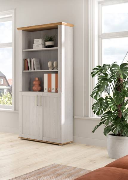 Aktenschrank Verona Lärche Weiß Dekor / Eiche Artisan Dekor
