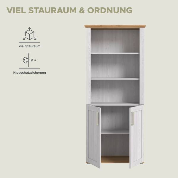 Aktenschrank Verona Lärche Weiß Dekor / Eiche Artisan Dekor