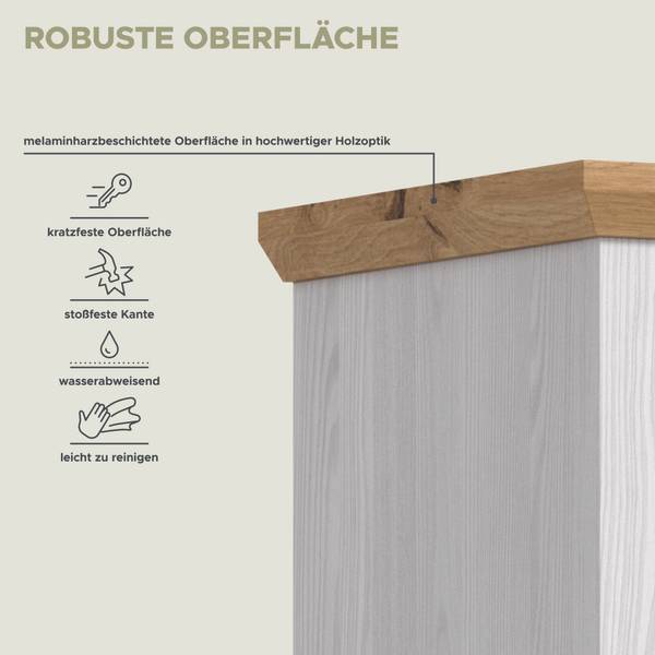 Aktenschrank Verona Lärche Weiß Dekor / Eiche Artisan Dekor