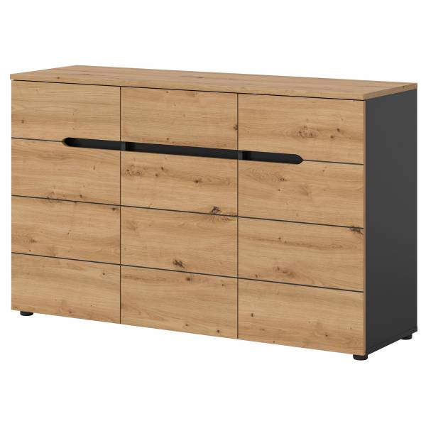 Sideboard Canu - 130 cm Eiche Artisan Dekor / Anthrazit
