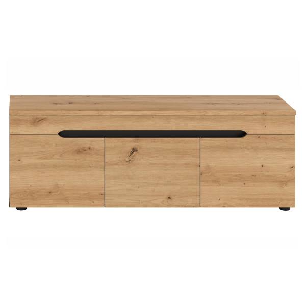 Garderobenbank Canu - 120 cm Eiche Artisan Dekor / Anthrazit