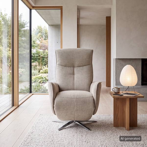 Relaxsessel ALRESTO Webstoff Aranja: Taupe