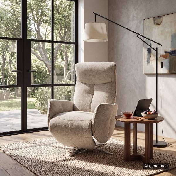 Relaxsessel ALRESTO Webstoff Aranja: Taupe