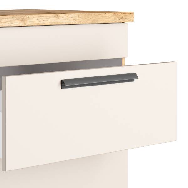 Keukenblok autark AVEIRO cashmere/Wotan eikenlook - Breedte: 300 cm