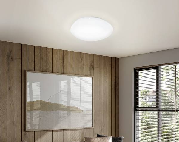 Lampada da soffitto LED Sileras Acciaio - Bianco - 1 punto luce - Diametro: 45 cm