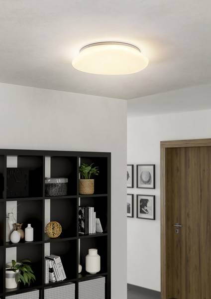 Lampada da soffitto LED Sileras Acciaio - Bianco - 1 punto luce - Diametro: 45 cm