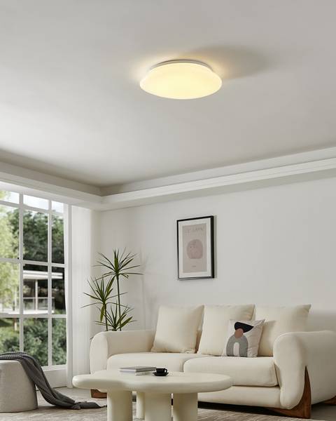 Lampada da soffitto LED Sileras Acciaio - Bianco - 1 punto luce - Diametro: 45 cm