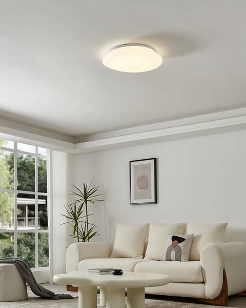Lampada da soffitto LED Sileras Acciaio - Bianco - 1 punto luce - Diametro: 45 cm