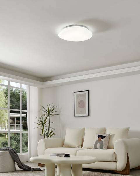 Lampada da soffitto LED Sileras Acciaio - Bianco - 1 punto luce - Diametro: 45 cm