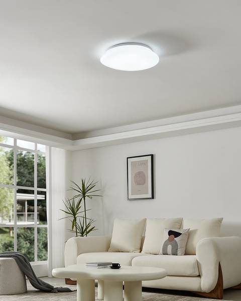 Lampada da soffitto LED Sileras Acciaio - Bianco - 1 punto luce - Diametro: 45 cm