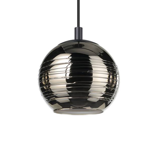 Lampada a sospensione Lemorieta A Acciaio / Vetro colorato - Nero - Numero di lampadine necessarie: 3