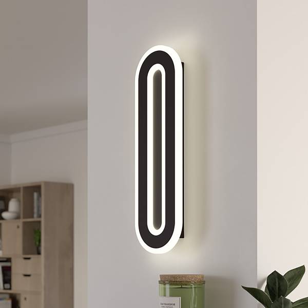 LED-Wandleuchte Macchioni Typ C Stahl / Kunststoff -1-flammig - Schwarz / Weiß