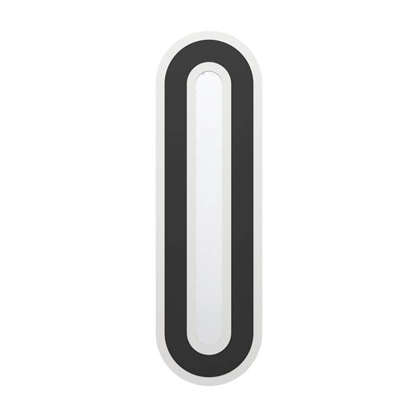 LED-Wandleuchte Macchioni Typ C Stahl / Kunststoff -1-flammig - Schwarz / Weiß
