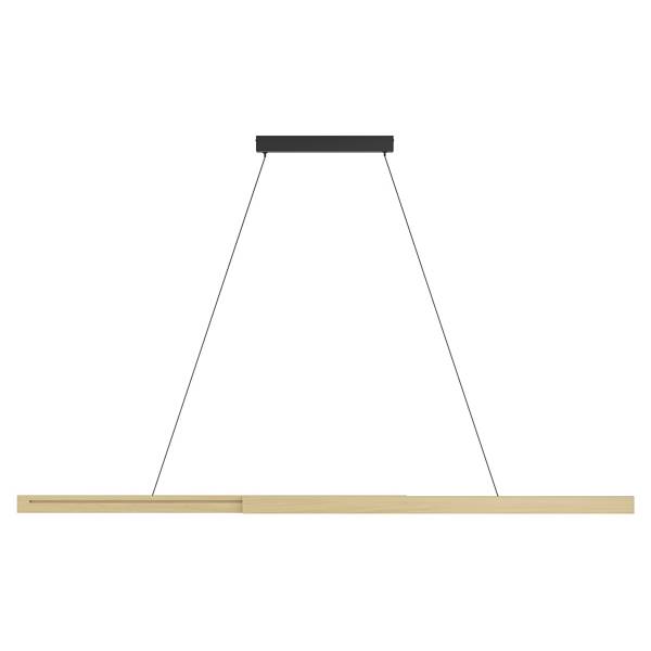Lampada a sospensione LED Montebuono Alluminio / Acciaio - Marrone chiaro - 2 punti luce