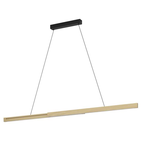 Lampada a sospensione LED Montebuono Alluminio / Acciaio - Marrone chiaro - 2 punti luce