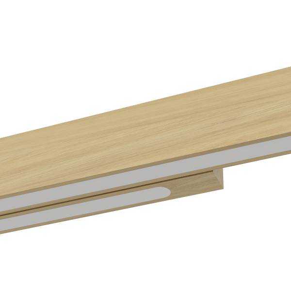 Lampada a sospensione LED Montebuono Alluminio / Acciaio - Marrone chiaro - 2 punti luce