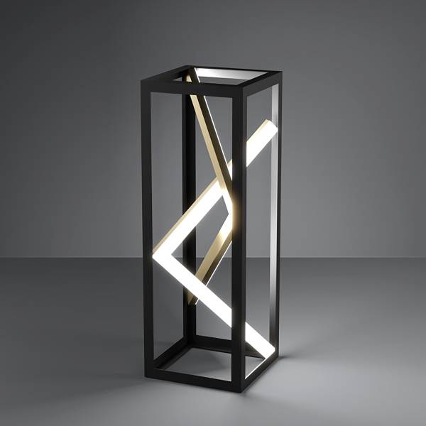 LED-Tischleuchte Penela Aluminium /Stahl - Schwarz / Gold - 1-flammig