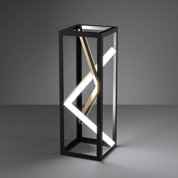 LED-Tischleuchte Penela Aluminium /Stahl - Schwarz / Gold - 1-flammig