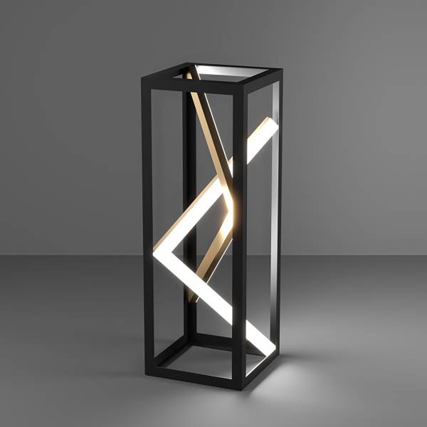 LED-Tischleuchte Penela Aluminium /Stahl - Schwarz / Gold - 1-flammig