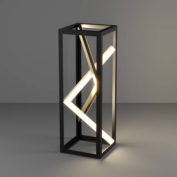 LED-Tischleuchte Penela Aluminium /Stahl - Schwarz / Gold - 1-flammig