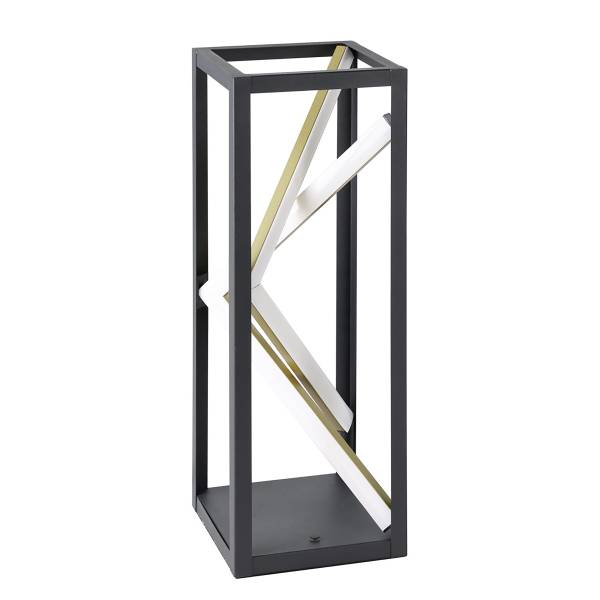 LED-Tischleuchte Penela Aluminium /Stahl - Schwarz / Gold - 1-flammig