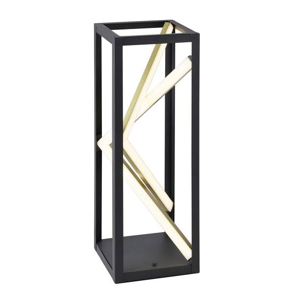 LED-Tischleuchte Penela Aluminium /Stahl - Schwarz / Gold - 1-flammig