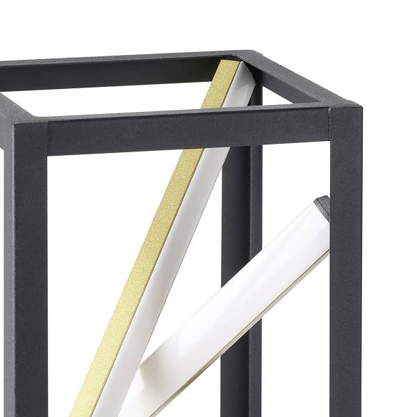 LED-Tischleuchte Penela Aluminium /Stahl - Schwarz / Gold - 1-flammig